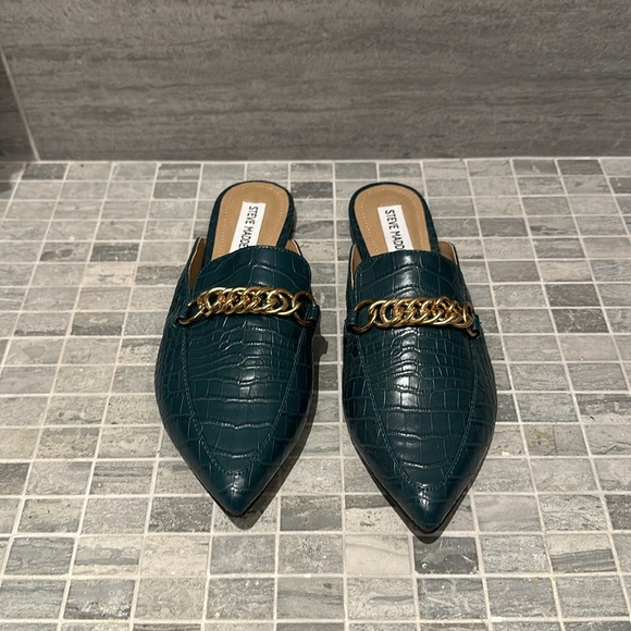 Steve Madden foreseen turquoise crocodile mules - Picture 2 of 8